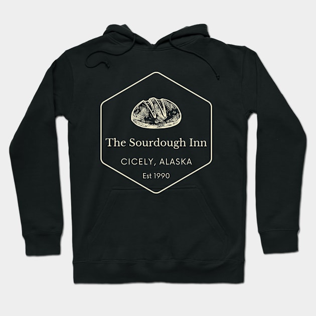 Northern Exposure The Sourdough Inn Cicely Alaska Moose Hoodie by SonnyBoyDesigns